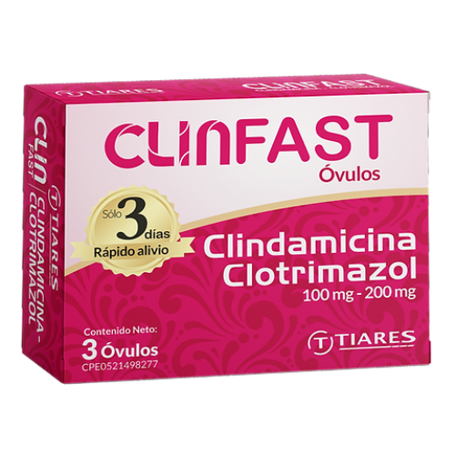 CLINFAST CLOTRIMAZOL CLINDAMICINA 100-400MG OVULO X 3