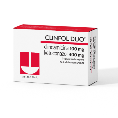 CLINFOL DUO CLINDAMICINA KETOCONAZOL 100-400MG OVULO X 7