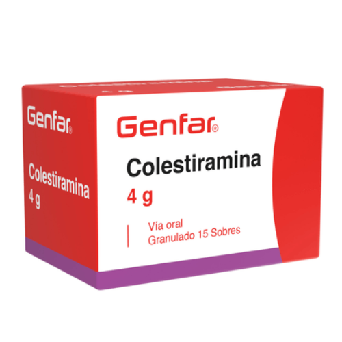 COLESTIRAMINA 4GR SOBRES X 15 (GENFAR)