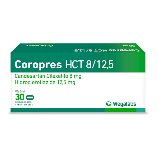 COROPRES HCT CANDESARTAN HIDROCLOROTIAZIDA 8-12.5MG TAB X 30