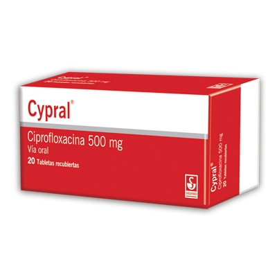 CYPRAL CIPROFLOXACINA 500MG TAB X 20