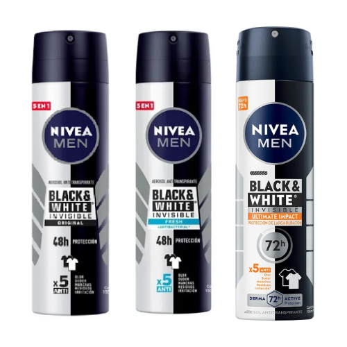 DESODORANTE NIVEA MEN BLACK&WHITE AEROSOL 150ML