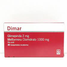 DIMAR GLIMEPIRIDE METFORMINA 2-1000MG TAB X 30