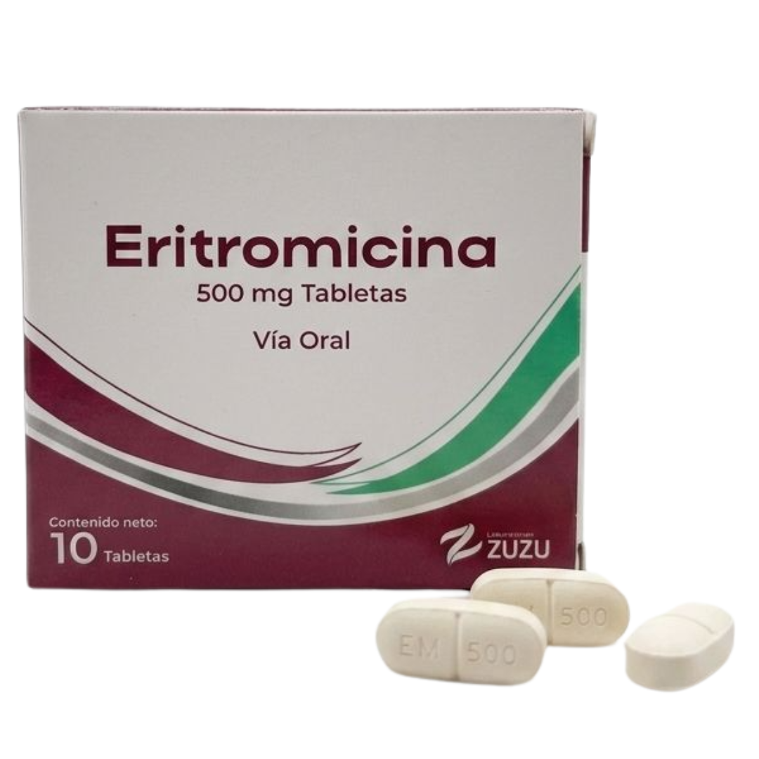 ERITROMICINA 500MG TAB X 10 (ZUZU)