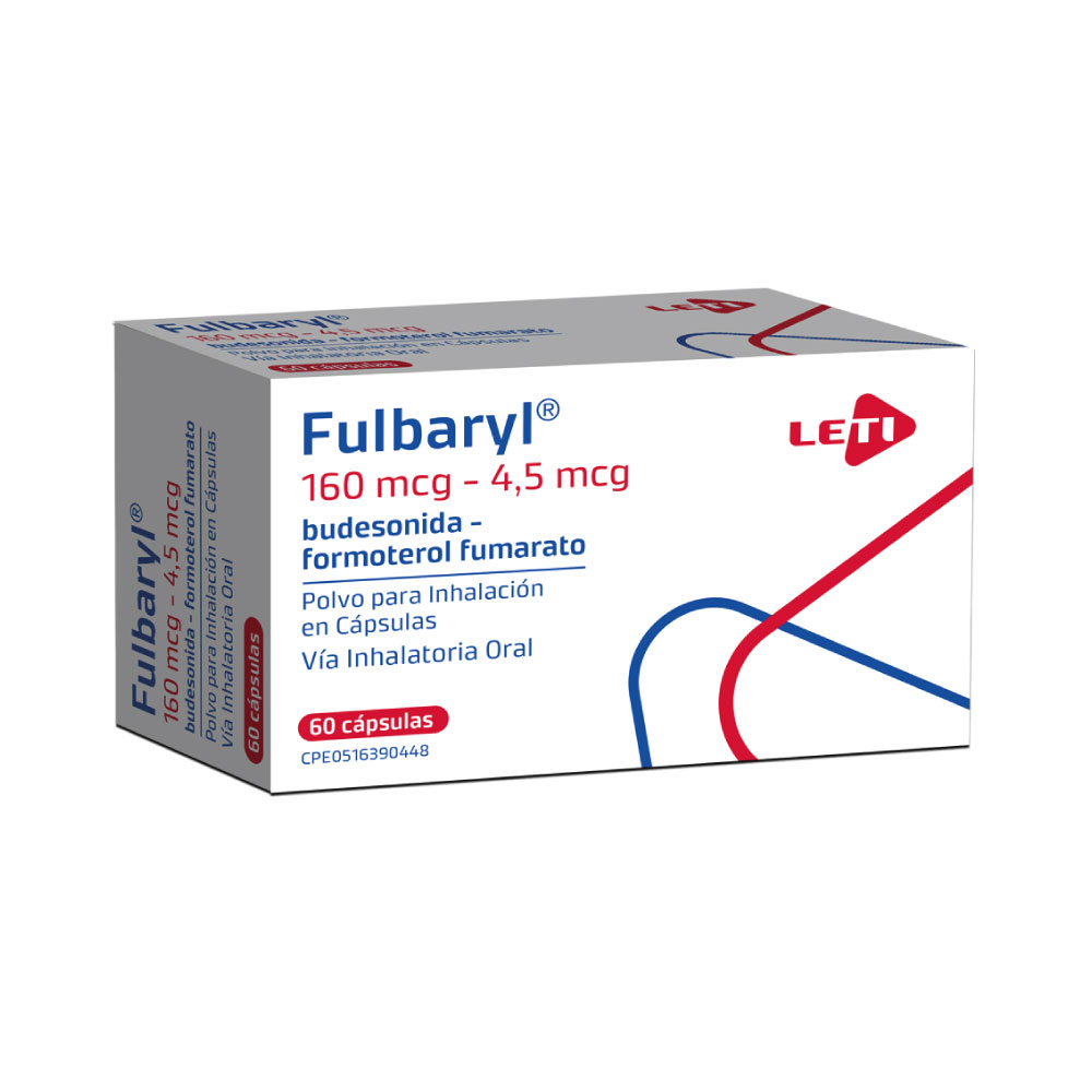 FULBARYL BUDESONIDA FORMOTEROL 160-4.5MCG CAP INH X 60