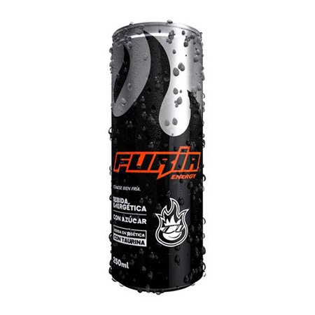FURIA CON TAURINA BEBIDA ENERGETICA 250ML