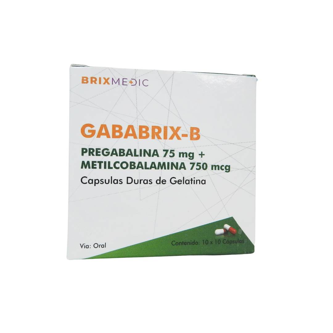 GABABRIX B12 PREGABALINA VITAMINA B12 75MG CAP X 10