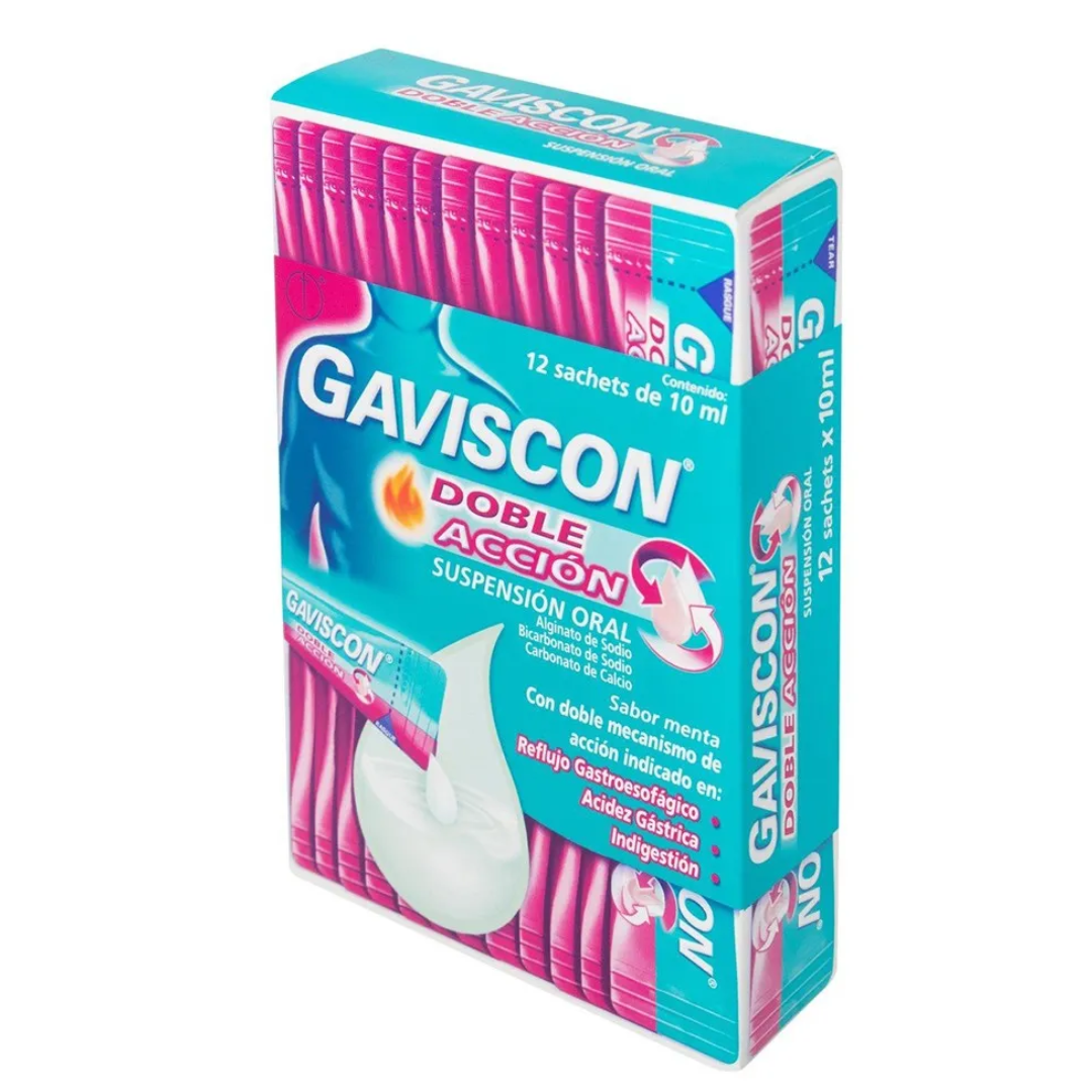 GAVISCON DOBLE ACCION SUSP ORAL SACHETS 10ML X 12