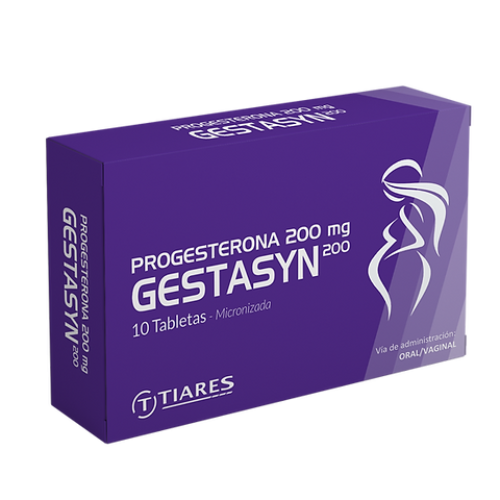 GESTASYN PROGESTERONA 200MG CAP BLANDAS ORAL/VAG X 10