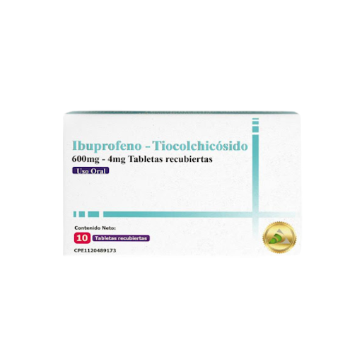 IBUPROFENO TIOCOLCHICOSIDO 600-4MG TAB X 10 (DAC 55)