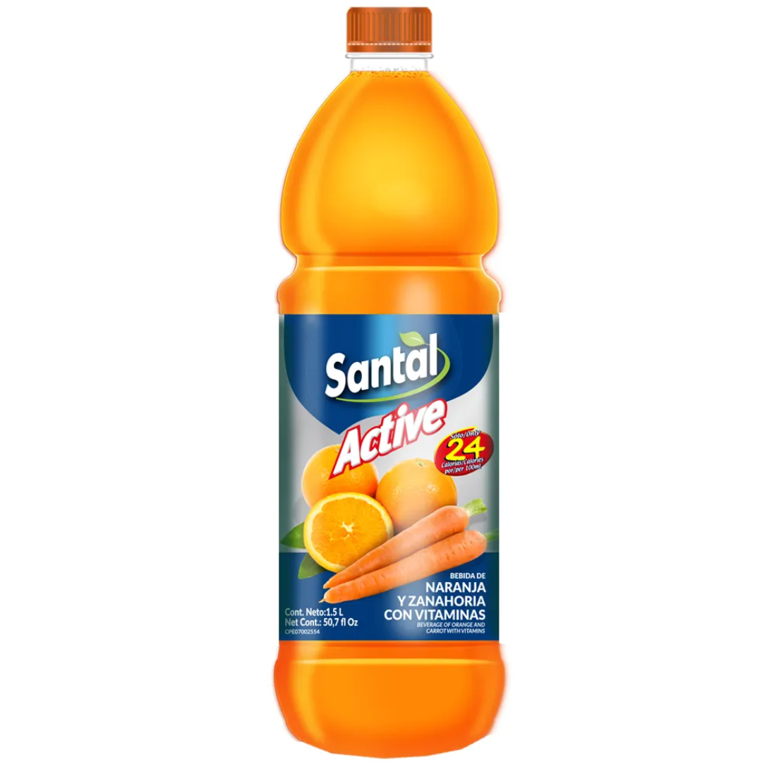 JUGO SANTAL ACTIVE NARANJA Y ZANAHORIA 1.5L