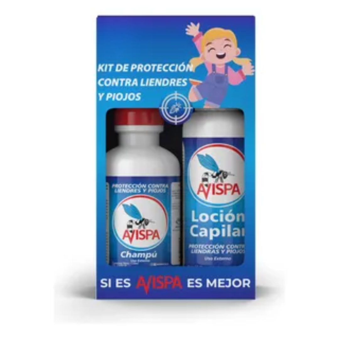 KIT AVISPA CHAMPU + LOCION CAPILAR 120ML