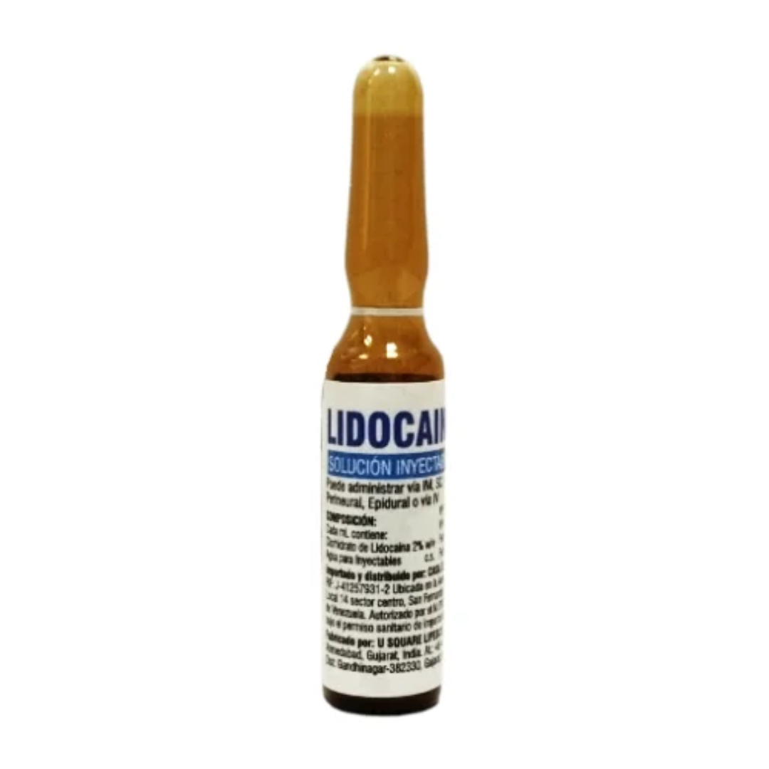 LIDOCAINA 2% AMP 2ML X 1 (GLOBALMEDIC)