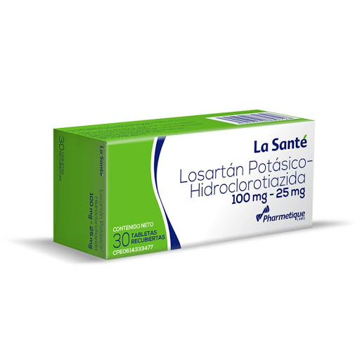 LOSARTAN POTASICO HIDROCLOROTIAZIDA 100-25MG TAB X 30 LA SANTE