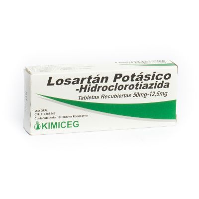 LOSARTAN POTASICO HIDROCLOROTIAZIDA 50-12.5MG TAB X 10 (KIMICEG)