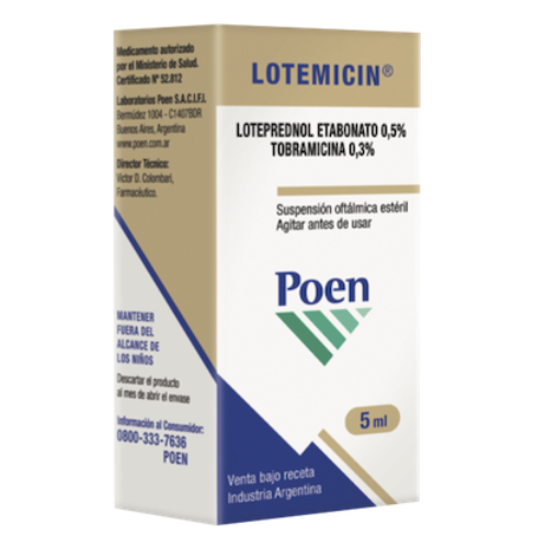 LOTEMICIN LOTEPREDNOL TOBRAMICINA 0.5-0.3% SOL OFT 5ML