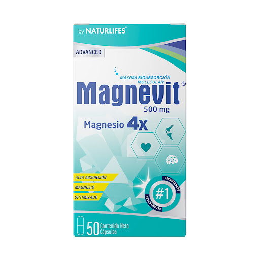 MAGNEVIT ADVANCE MAGNESIO X4 500MG CAP X 50