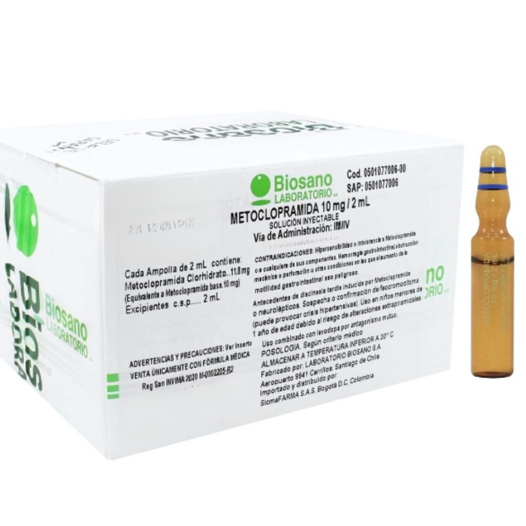 METOCLOPRAMIDA 10MG AMP I.M-I.V 2ML X 1 (BIOSANO)