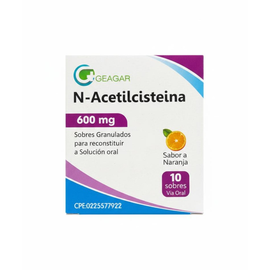 N-ACETILCISTEINA 600MG X 10 SOBRES (GEAGAR)