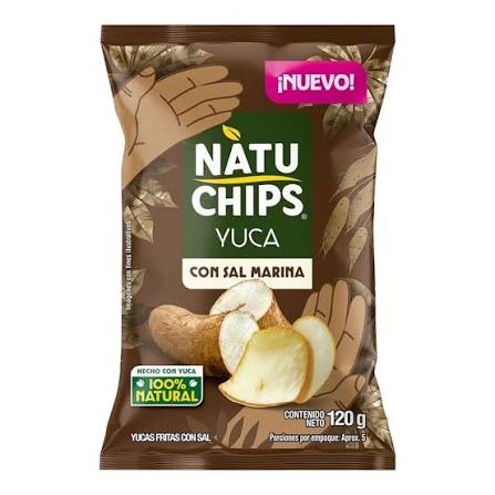 NATU CHIPS YUCA SAL MARINA 170GR