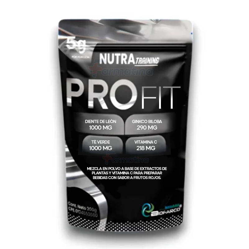 PRO FIT GINKGO BILOBA VITAMINA C POLVO 200GR NUTRA TRAINING
