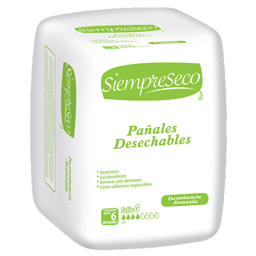 PAÑAL ADULTO TALLA G X 6 UND (SIEMPRE SECO)