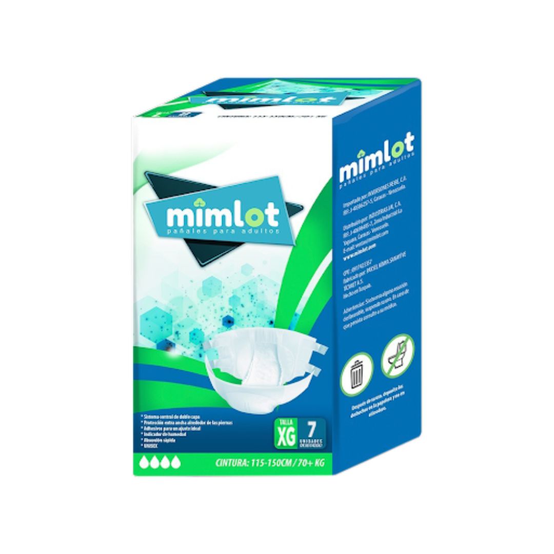 PAÑAL ADULTO TALLA XG X 7 UND (MIMLOT)