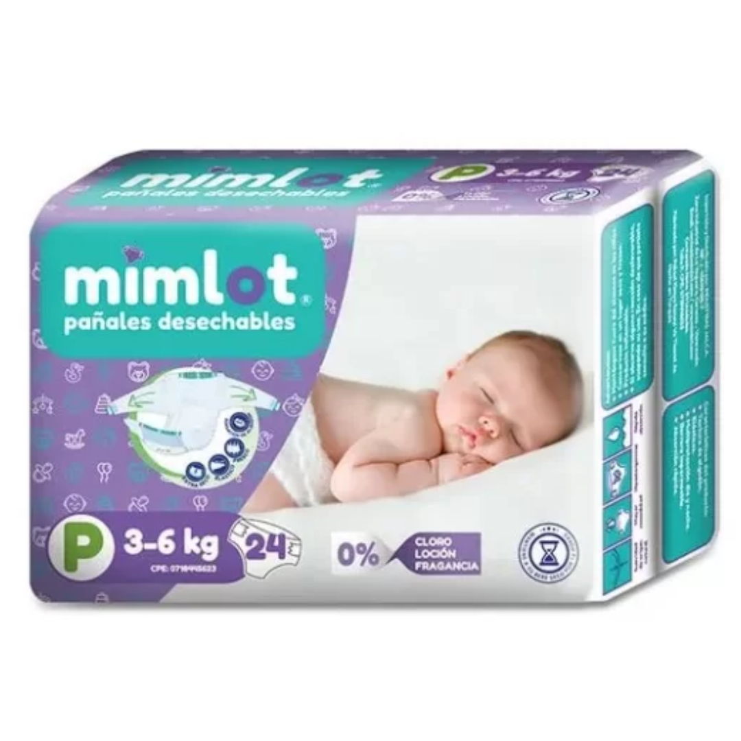 PAÑAL NIÑO TALLA P X 24 UND (MIMLOT)