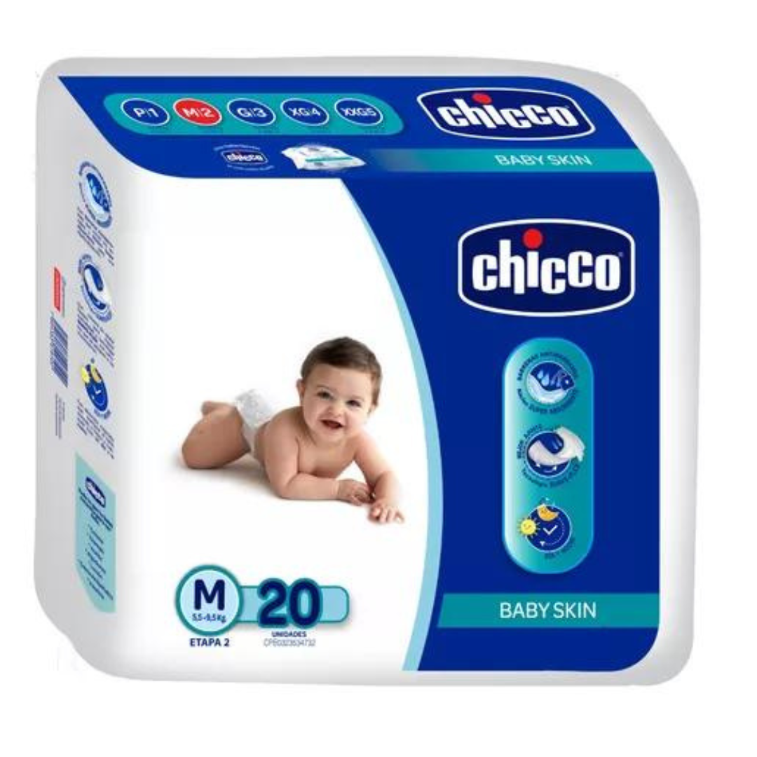 PAÑAL NIÑO TALLA M X 20 UND (CHICCO)