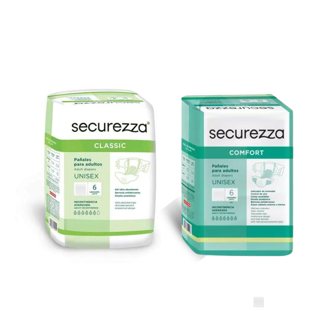 PAÑAL ADULTO TALLA M X 6 UND (SECUREZZA)