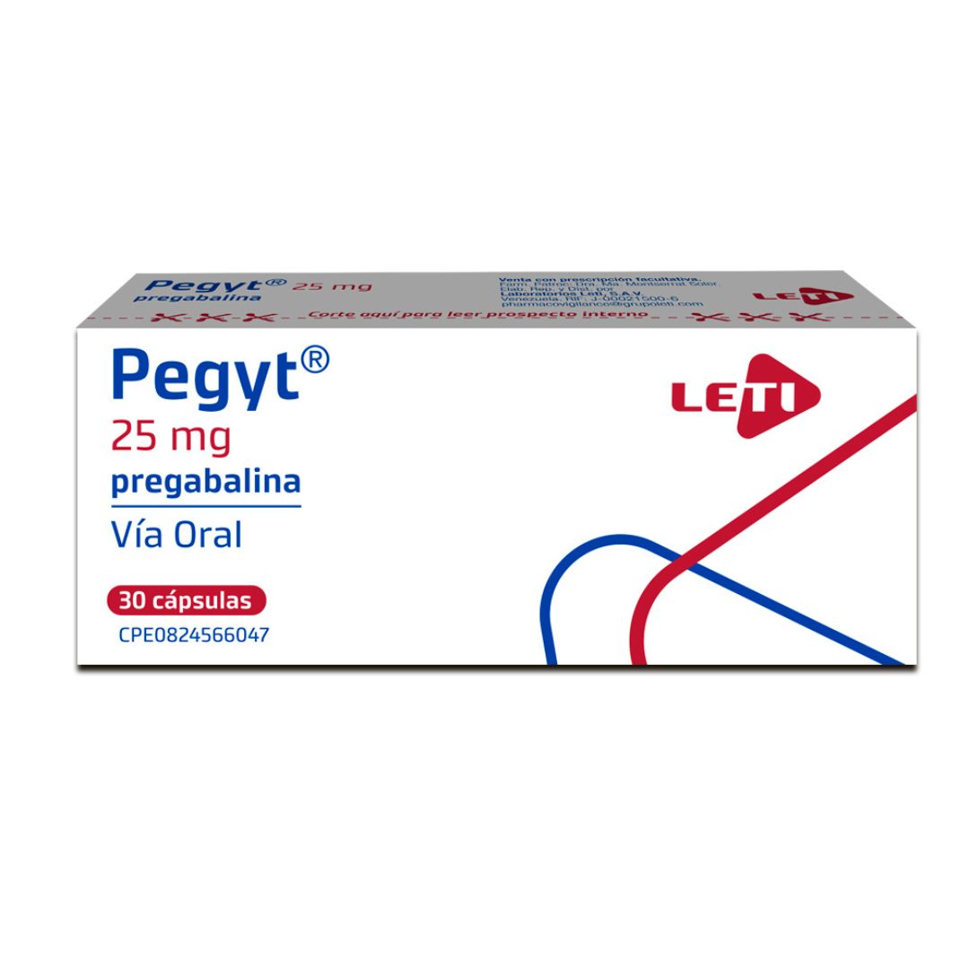 PEGYT PREGABALINA 25MG CAP X 30
