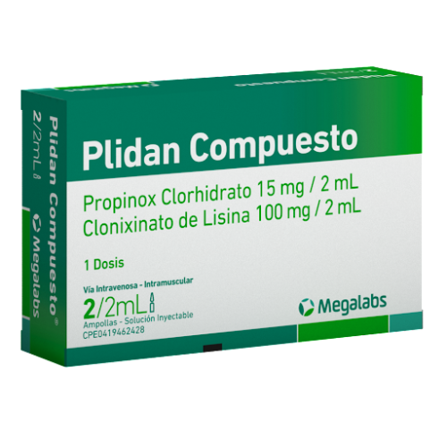 PLIDAN COMPUESTO PROPINOX LISINA 15-100MG AMP I.M/I.V X 2