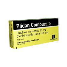 PLIDAN COMPUESTO PROPINOX LISINA 10-125MG TAB X 10