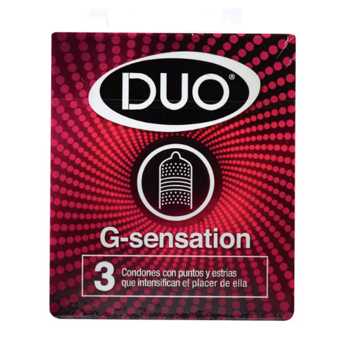 PRESERVATIVOS DUO G-SENSATION 52MM X 3 UND