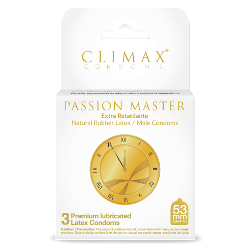 PRESERVATIVOS CLIMAX PASSION MASTER LATEX 53MM X 3 UND
