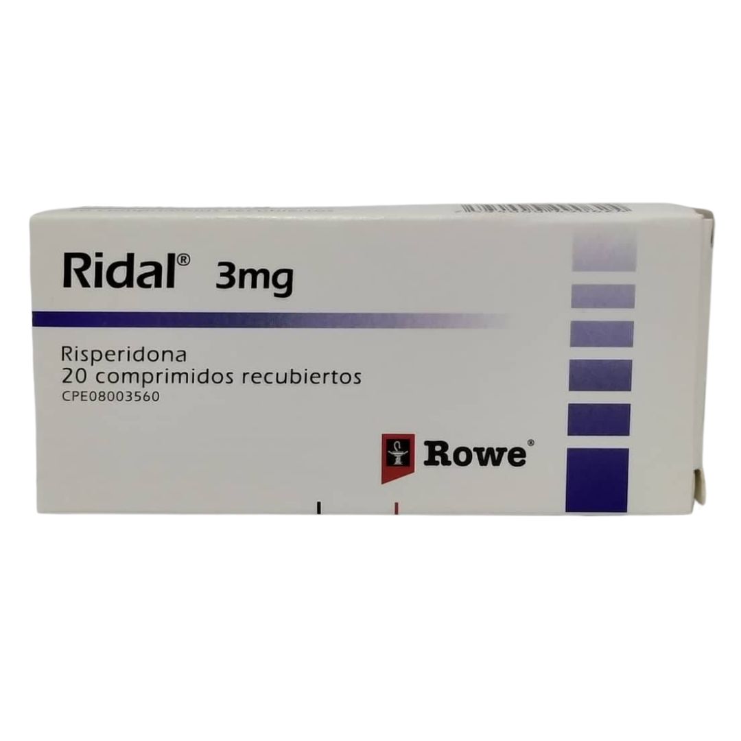 RIDAL RISPERIDONA 3MG TAB X 20