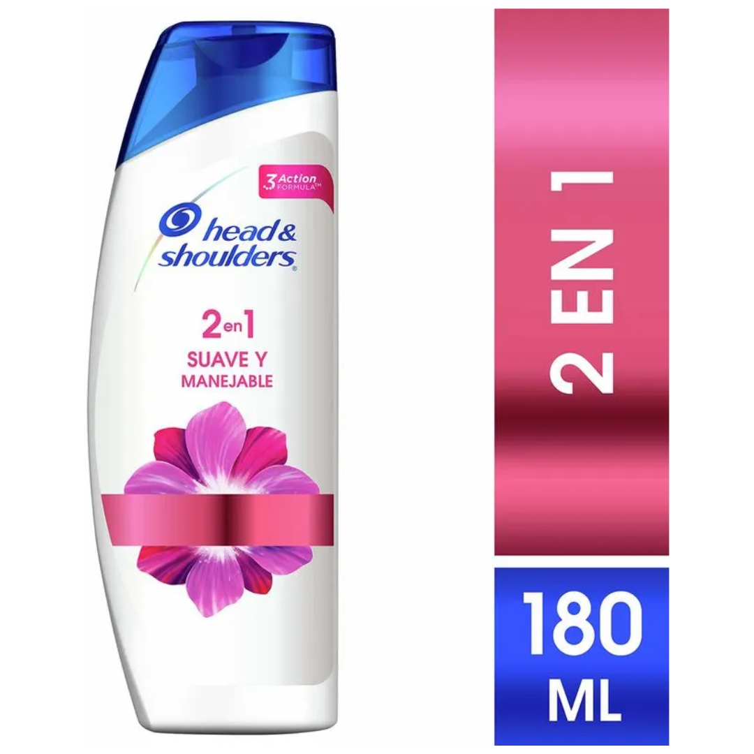 SHAMPOO HEAD & SHOULDERS 2 EN 1 SUAVE 180ML